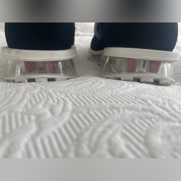 Thom Browne laced sneakers Women Air clear platform black reflective fabric 10.5 - Picture 5 of 7